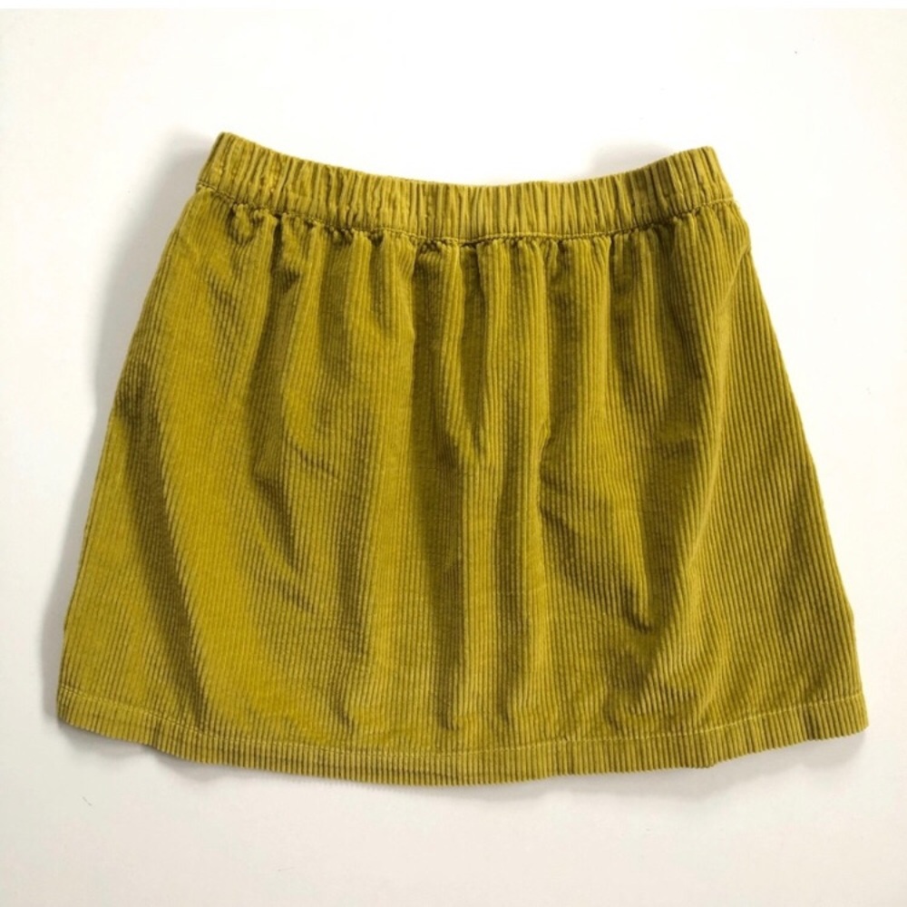 American eagle chartreuse corduroy skirt